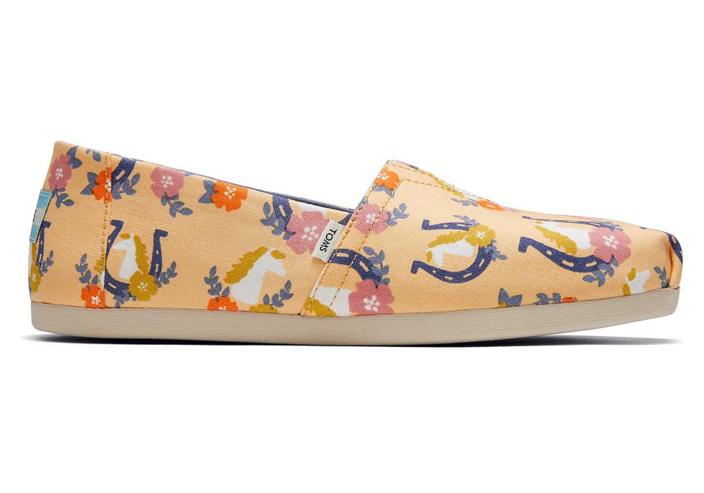 Toms Alpargata Floral Horse Espadrille Apricot - Womens - 78169-XZUT